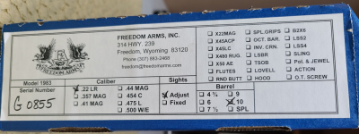 Freedom Arms 252 10